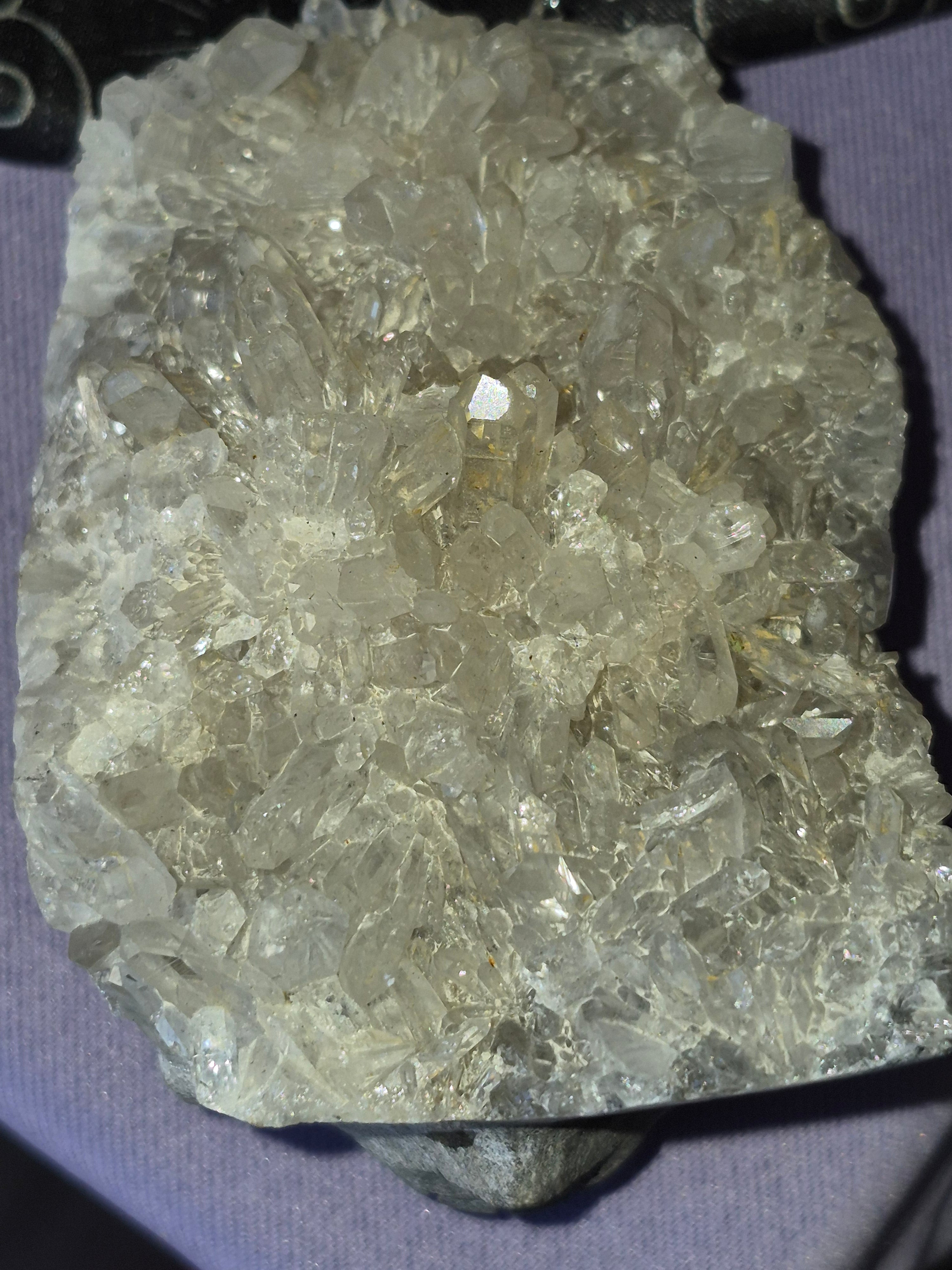 Quartz Cluster Hand Carved Skull