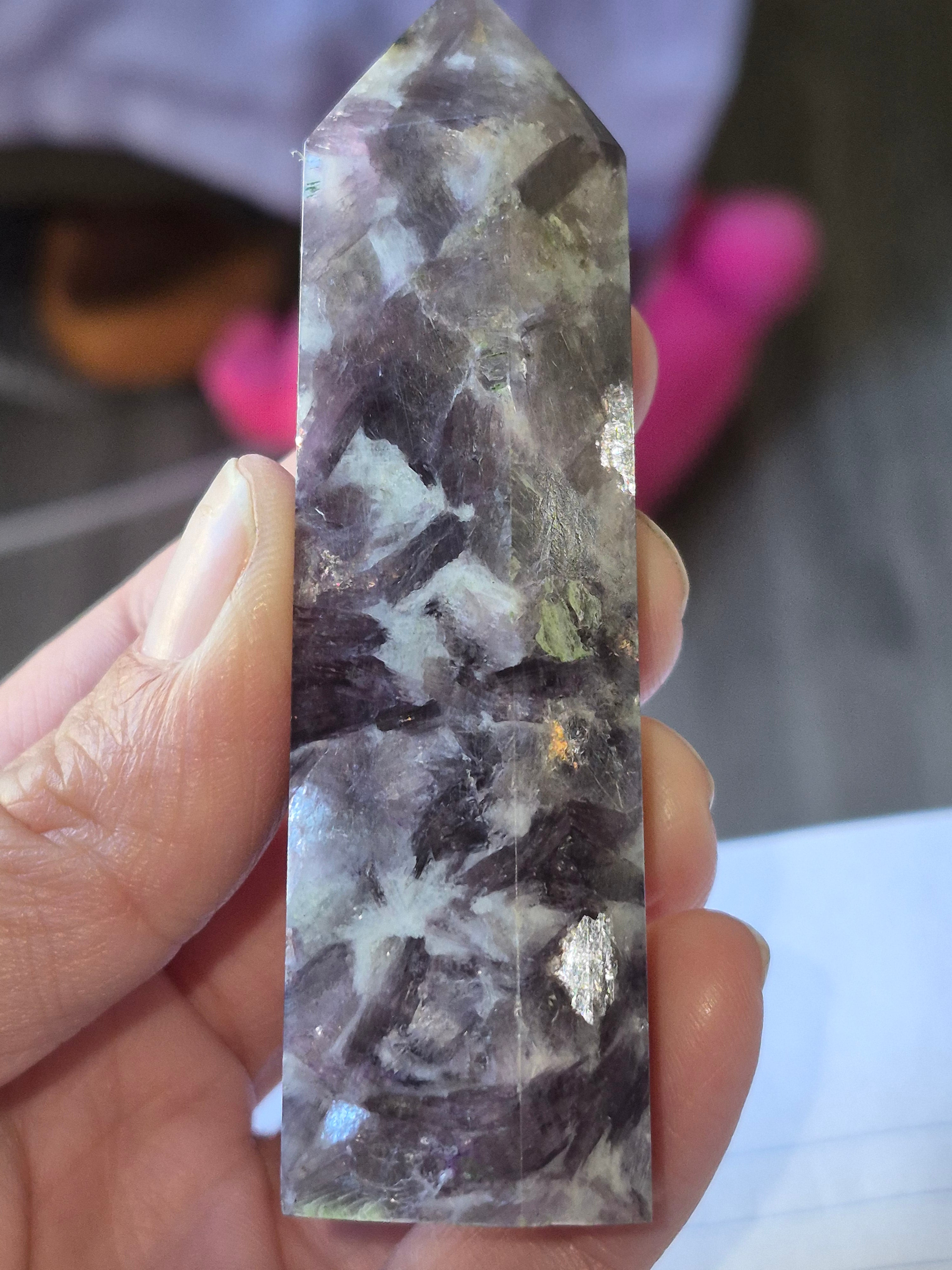 Lepidolite Crystal Tower