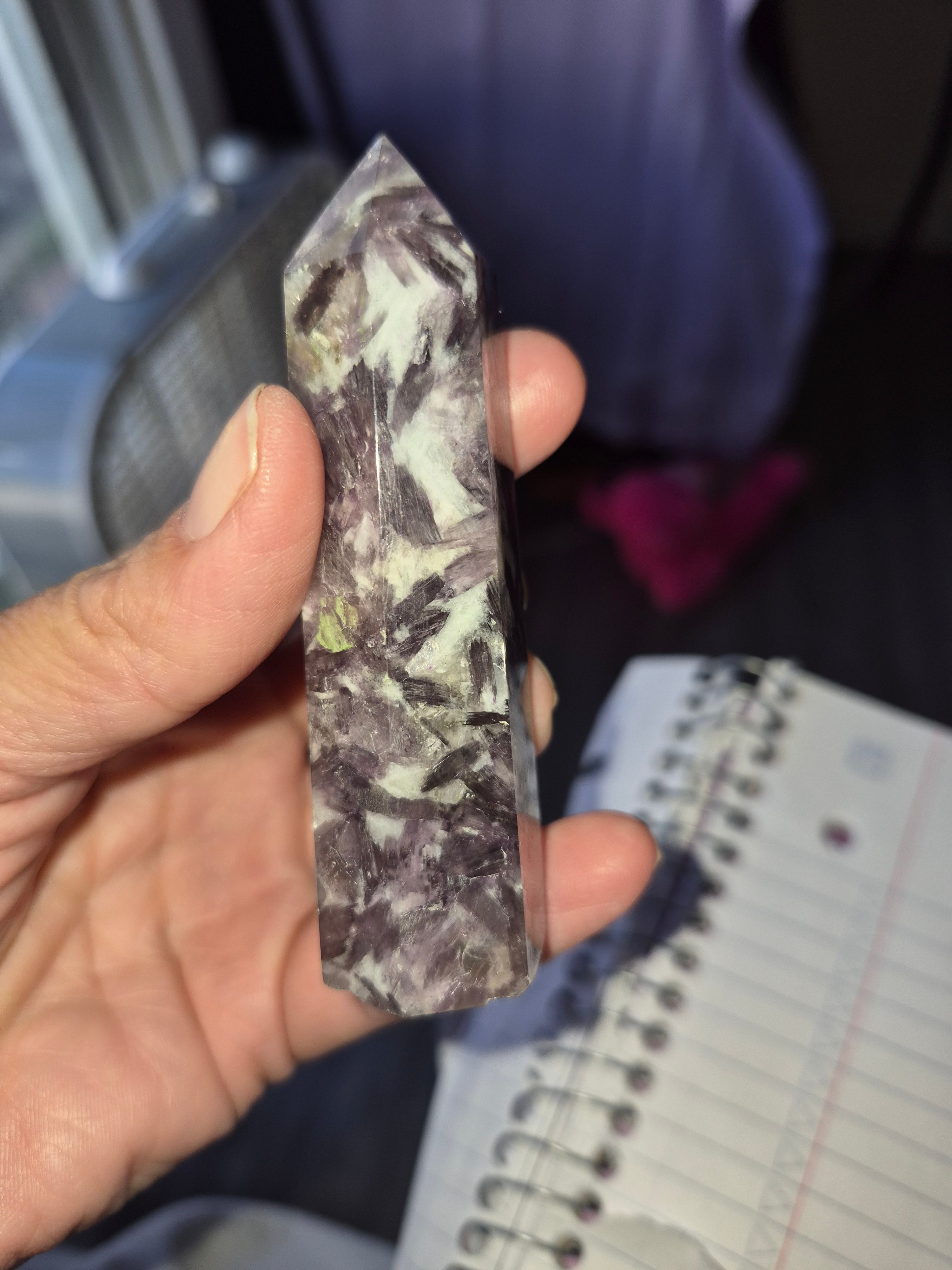 Lepidolite Crystal Tower