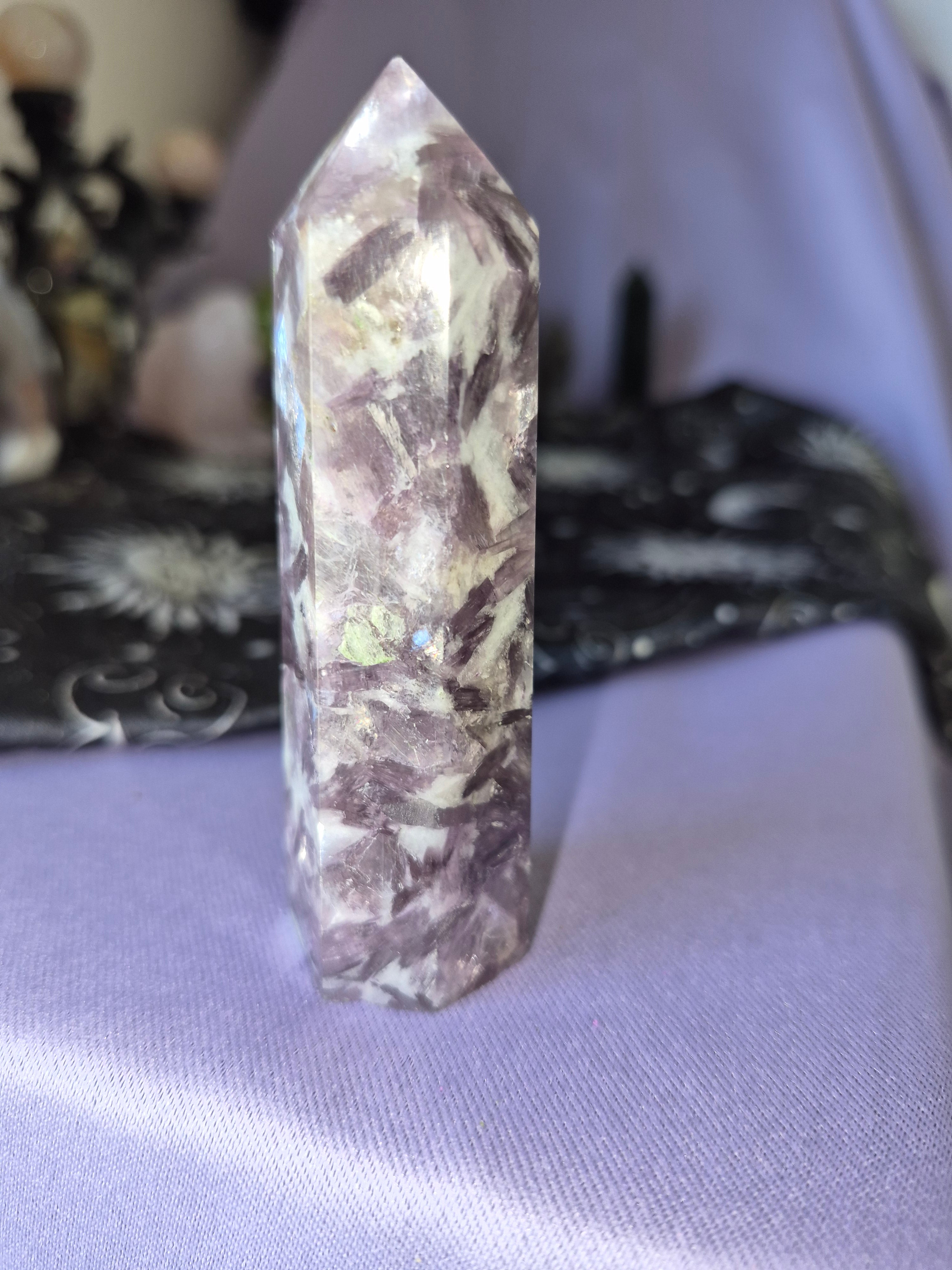 Lepidolite Crystal Tower