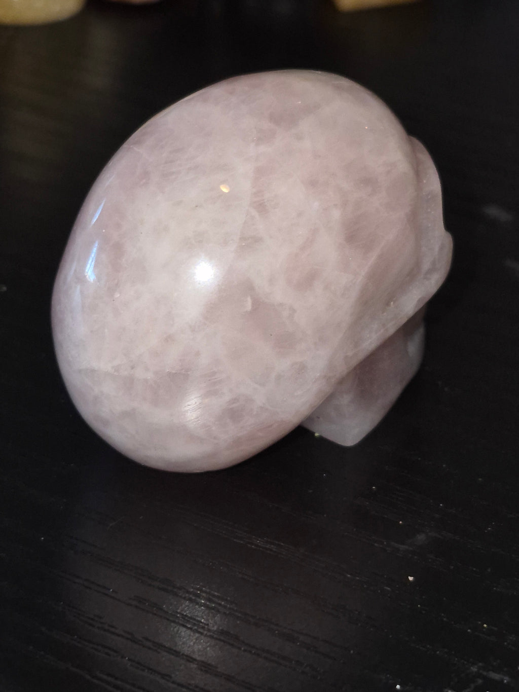 Rose Quartz Carved Skull