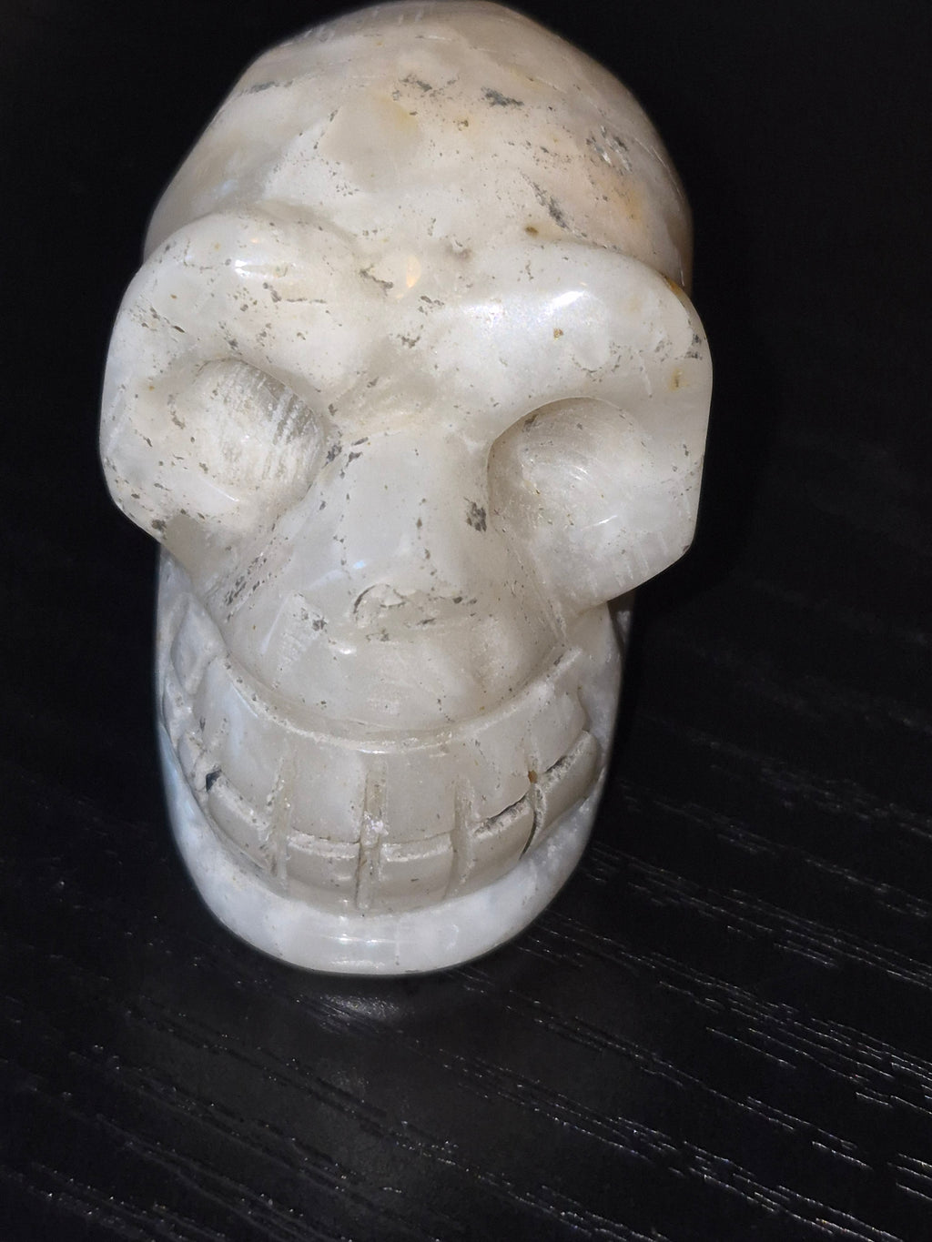 White Quartz Hand Carved Hongshan Skull