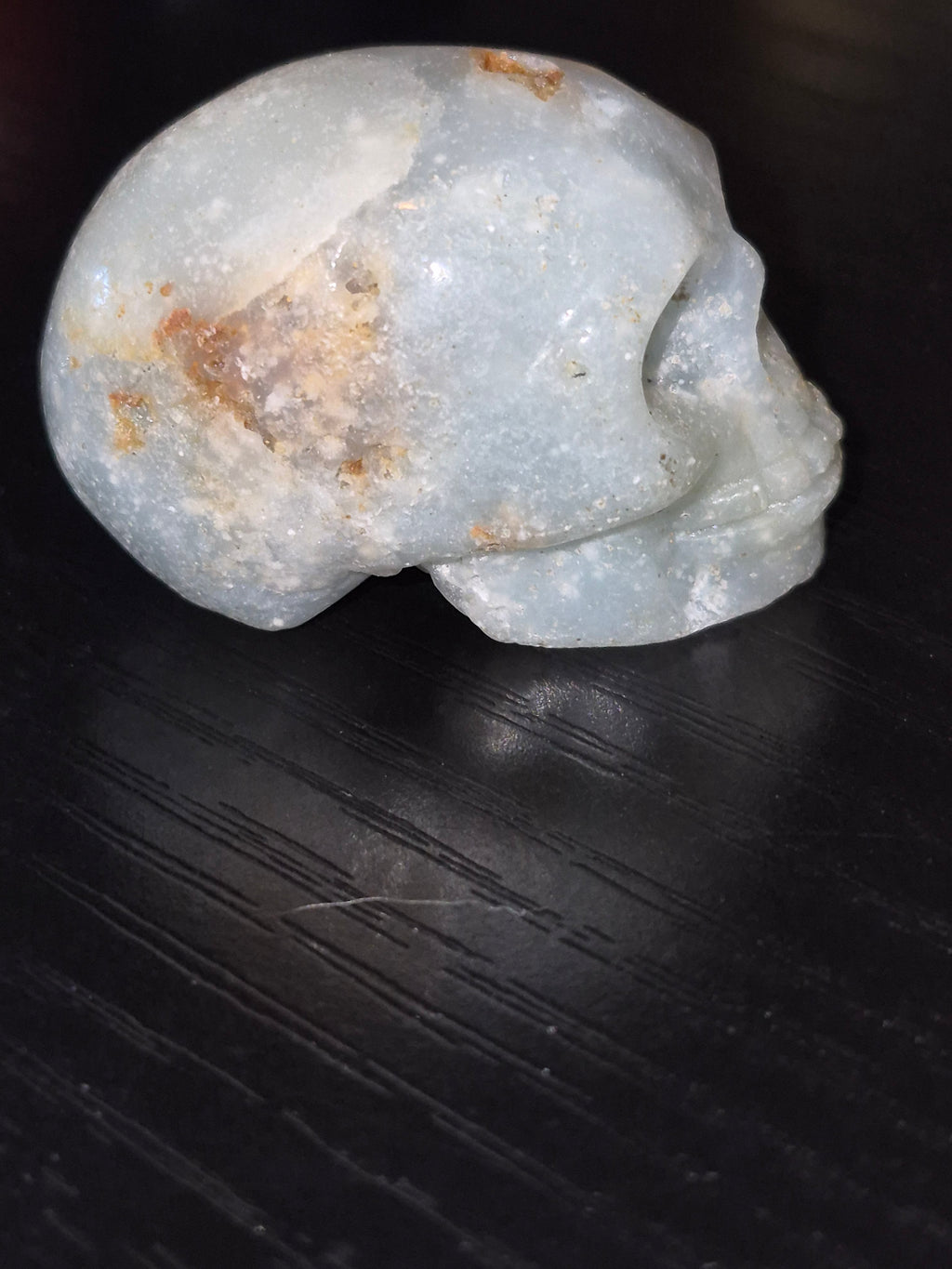 2 mini–Agate Crystal Carved Skulls
