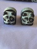 2 mini–Natural Black Obsidian Panda Bears