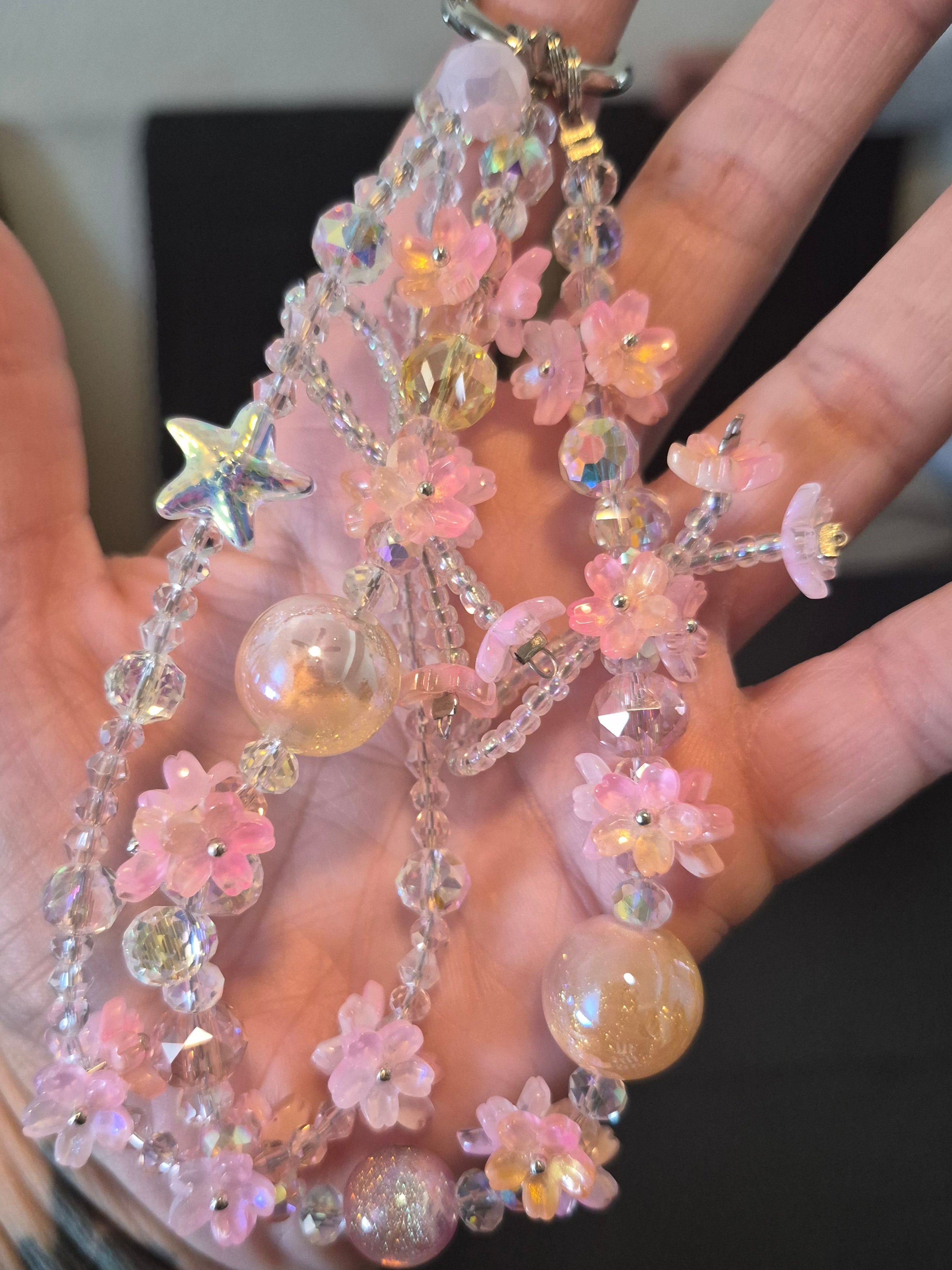 Small Pink Flower Charm