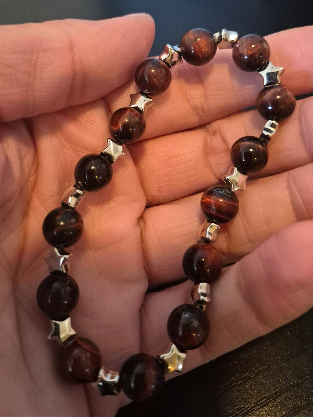 Tigers Eye -stars- Crystal Bracelet