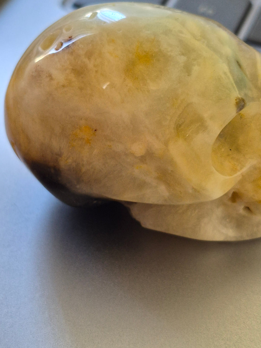 Crazy Lace Agate Crystal Skull