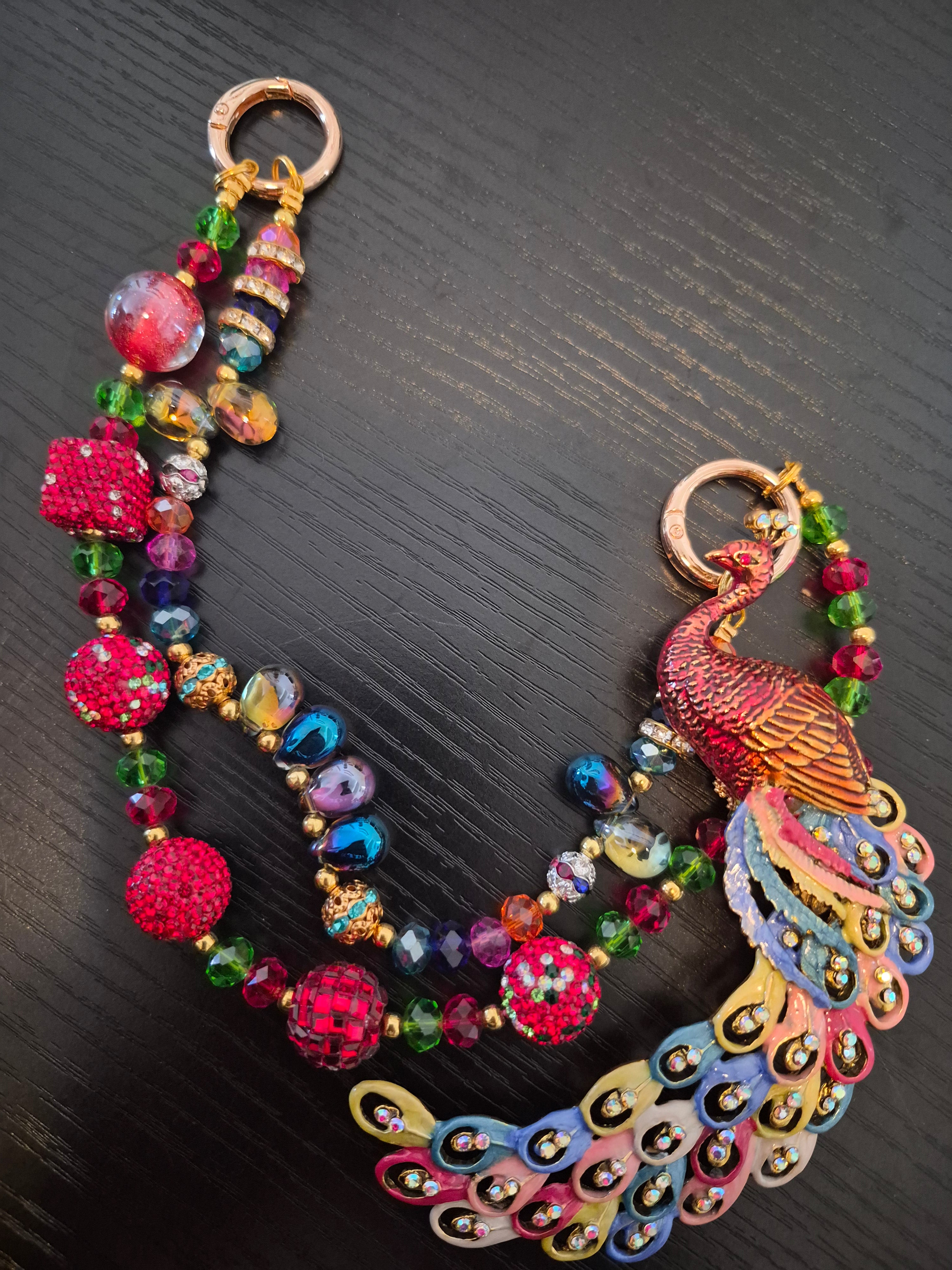 Large Peacock Charm