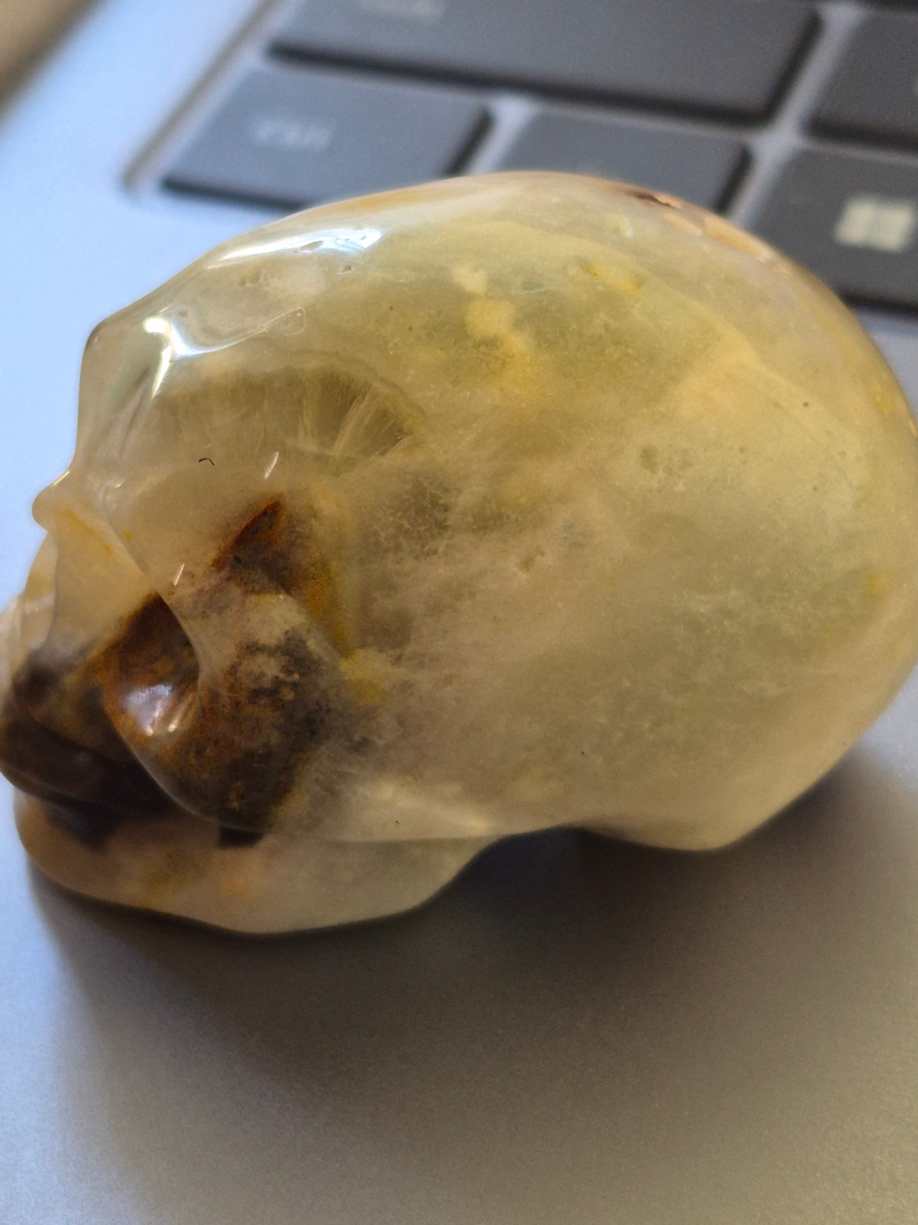 Crazy Lace Agate Crystal Skull