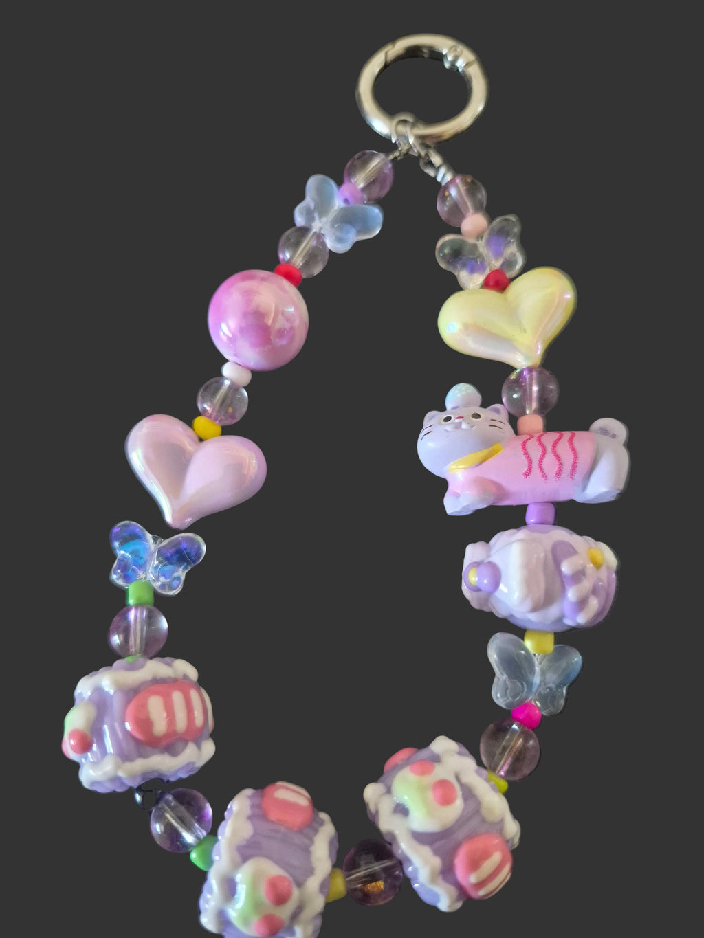 Small Hearts & Cat Charm