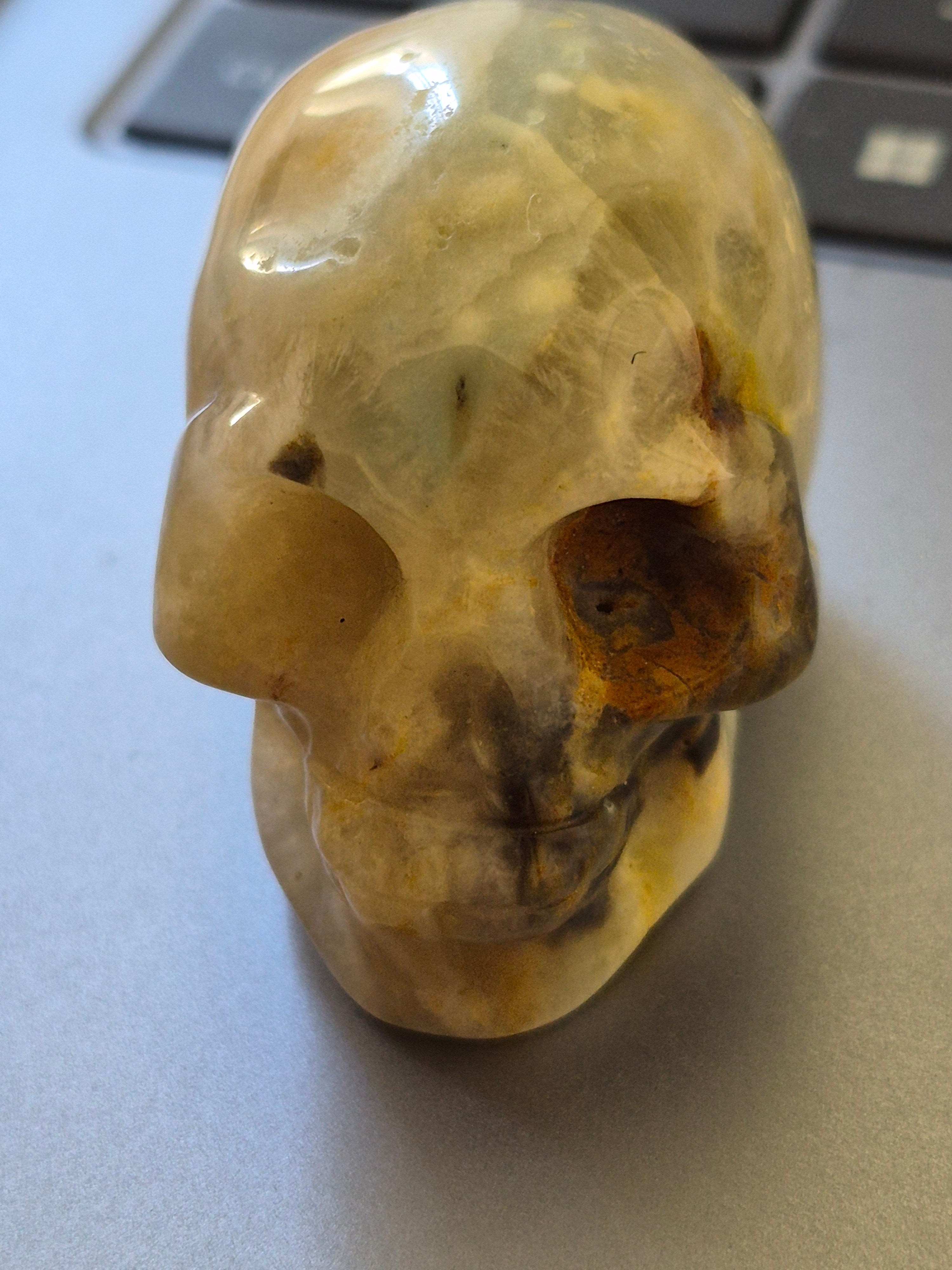 Crazy Lace Agate Crystal Skull