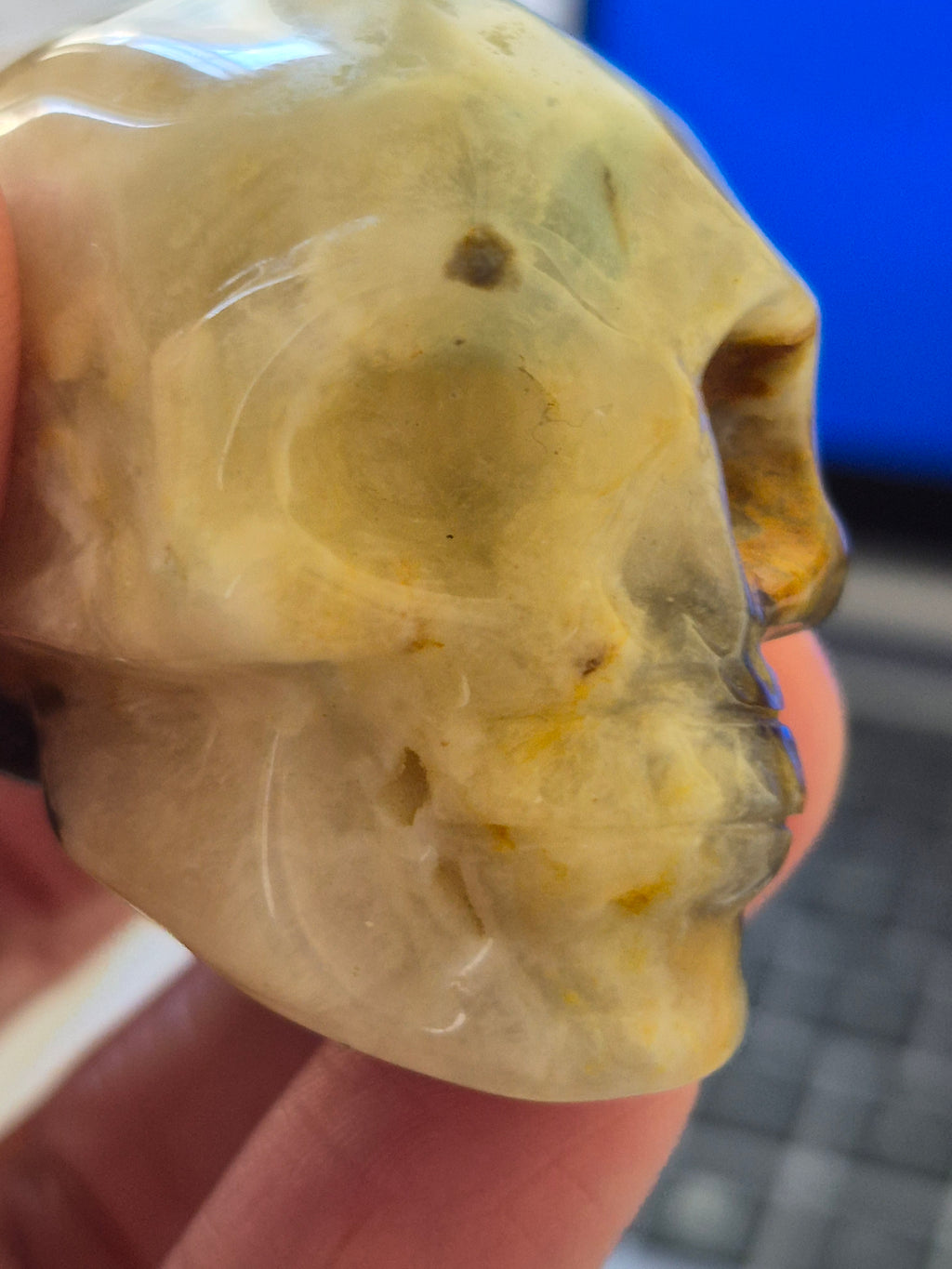 Crazy Lace Agate Crystal Skull