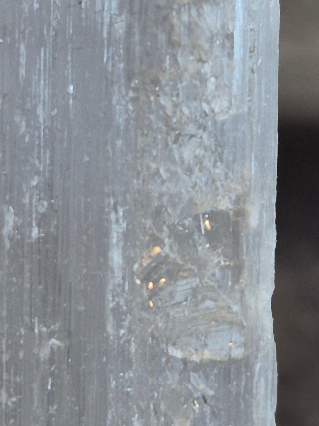 Selenite -Raw 4" Wand