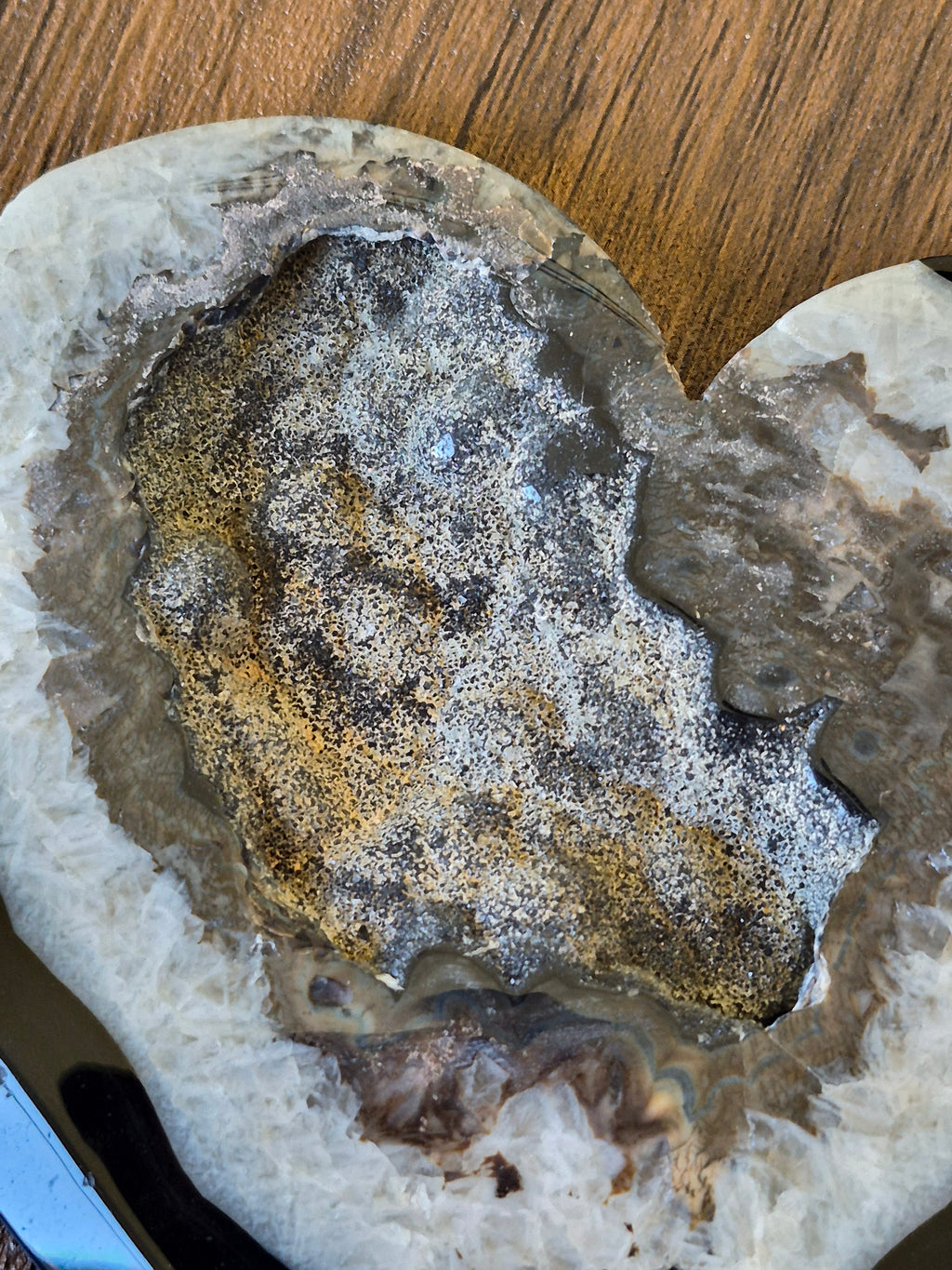 Black Agate Heart Geode