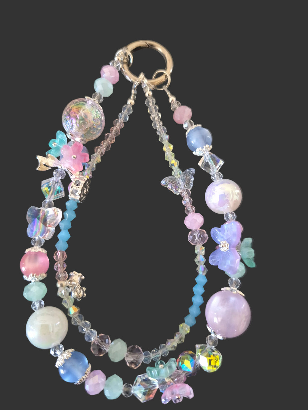 Small Butterfly & Flowers Charm