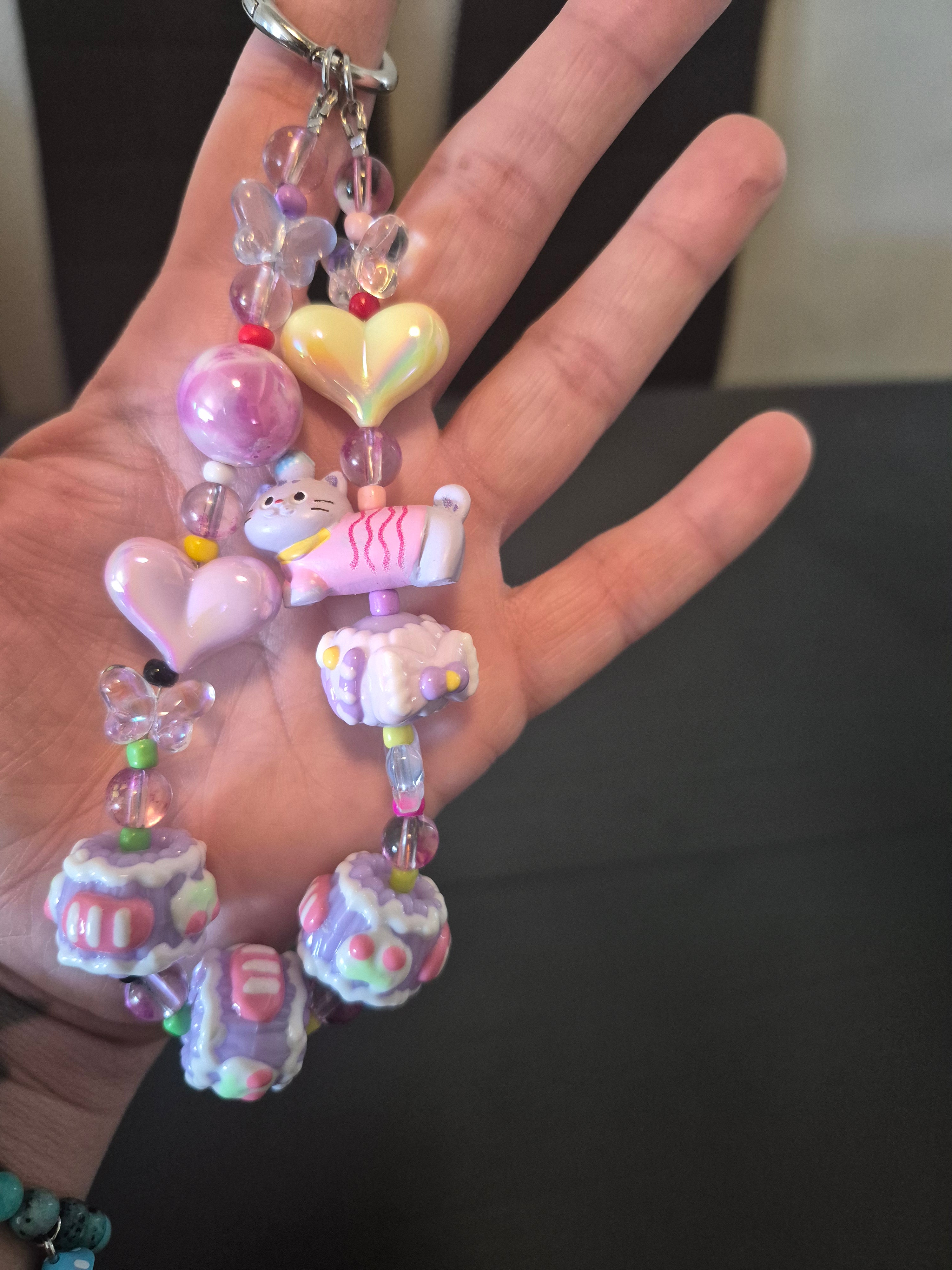 Small Hearts & Cat Charm